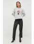 Karl Lagerfeld bluza culoarea gri cu imprimeu - Pled.ro