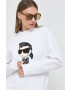 Karl Lagerfeld bluza femei culoarea alb cu imprimeu - Pled.ro