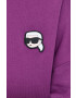 Karl Lagerfeld bluza femei culoarea violet cu imprimeu - Pled.ro