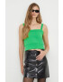 Karl Lagerfeld bluza femei culoarea verde neted - Pled.ro