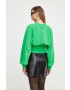 Karl Lagerfeld bluza femei culoarea verde neted - Pled.ro