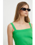 Karl Lagerfeld bluza femei culoarea verde neted - Pled.ro