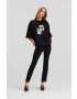 Karl Lagerfeld bluza femei culoarea negru cu imprimeu - Pled.ro