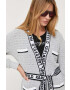 Karl Lagerfeld cardigan femei culoarea gri - Pled.ro