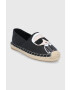 Karl Lagerfeld espadrile de piele Kamini culoarea negru - Pled.ro