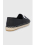 Karl Lagerfeld espadrile de piele Kamini culoarea negru - Pled.ro