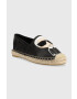 Karl Lagerfeld espadrile de piele KAMINI culoarea negru KL80111A - Pled.ro