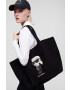 Karl Lagerfeld geanta de bumbac culoarea negru - Pled.ro