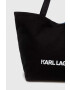 Karl Lagerfeld geanta de bumbac culoarea negru - Pled.ro