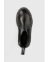 Karl Lagerfeld ghete chelsea de piele PATROL II femei culoarea negru cu toc plat KL45251 - Pled.ro