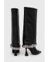 Karl Lagerfeld ghete de piele DEBUT femei culoarea negru cu toc cui KL32080 - Pled.ro