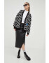 Karl Lagerfeld Jeans cardigan din amestec de lana culoarea negru light - Pled.ro