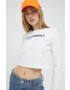 Karl Lagerfeld Jeans longsleeve din bumbac culoarea alb - Pled.ro