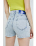 Karl Lagerfeld Jeans pantaloni scurti jeans femei neted high waist - Pled.ro