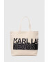 Karl Lagerfeld Jeans poseta culoarea bej - Pled.ro