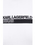 Karl Lagerfeld Jeans pulover femei culoarea alb cu turtleneck - Pled.ro