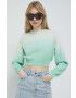 Karl Lagerfeld Jeans pulover de bumbac culoarea verde - Pled.ro