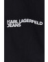 Karl Lagerfeld Jeans tricou din bumbac culoarea negru cu imprimeu - Pled.ro