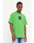 Karl Lagerfeld Jeans tricou din bumbac culoarea verde cu imprimeu - Pled.ro