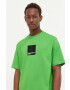 Karl Lagerfeld Jeans tricou din bumbac culoarea verde cu imprimeu - Pled.ro