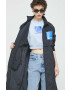 Karl Lagerfeld Jeans windbreaker culoarea negru de tranzitie oversize - Pled.ro