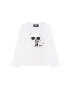 Karl Lagerfeld longsleeve copii culoarea alb - Pled.ro