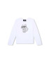 Karl Lagerfeld longsleeve copii culoarea alb - Pled.ro