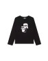 Karl Lagerfeld longsleeve copii culoarea negru cu imprimeu - Pled.ro