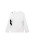 Karl Lagerfeld longsleeve din bumbac pentru copii culoarea alb cu imprimeu - Pled.ro