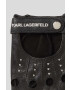 Karl Lagerfeld manusi de piele femei culoarea negru - Pled.ro