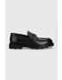 Karl Lagerfeld mocasini de piele MOKASSINO LUG barbati culoarea negru KL11575 - Pled.ro