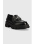 Karl Lagerfeld mocasini de piele KL43820 PRECINCT femei culoarea negru cu platforma - Pled.ro