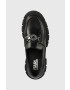 Karl Lagerfeld mocasini de piele KL43820 PRECINCT femei culoarea negru cu platforma - Pled.ro