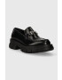 Karl Lagerfeld mocasini de piele PRECINCT femei culoarea negru cu platforma KL43823F - Pled.ro