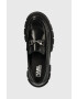 Karl Lagerfeld mocasini de piele PRECINCT femei culoarea negru cu platforma KL43823F - Pled.ro