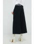 Karl Lagerfeld pantaloni femei culoarea negru lat high waist - Pled.ro