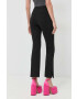 Karl Lagerfeld pantaloni femei culoarea negru drept high waist - Pled.ro