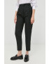 Karl Lagerfeld pantaloni femei culoarea verde drept high waist - Pled.ro