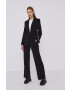 Karl Lagerfeld Pantaloni femei culoarea negru lat high waist - Pled.ro