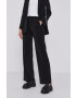 Karl Lagerfeld Pantaloni femei culoarea negru lat high waist - Pled.ro