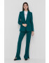 Karl Lagerfeld pantaloni femei culoarea verde evazati high waist - Pled.ro