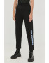 Karl Lagerfeld pantaloni de trening din bumbac femei culoarea negru - Pled.ro