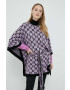 Karl Lagerfeld poncho culoarea violet - Pled.ro