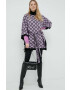 Karl Lagerfeld poncho culoarea violet - Pled.ro