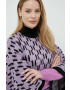 Karl Lagerfeld poncho culoarea violet - Pled.ro