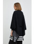 Karl Lagerfeld poncho de lana femei culoarea negru - Pled.ro