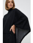 Karl Lagerfeld poncho de lana femei culoarea negru - Pled.ro