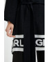 Karl Lagerfeld poncho de lana femei culoarea negru - Pled.ro