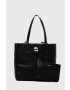 Karl Lagerfeld poseta cu doua fete culoarea negru - Pled.ro