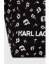 Karl Lagerfeld poseta cu doua fete culoarea negru - Pled.ro